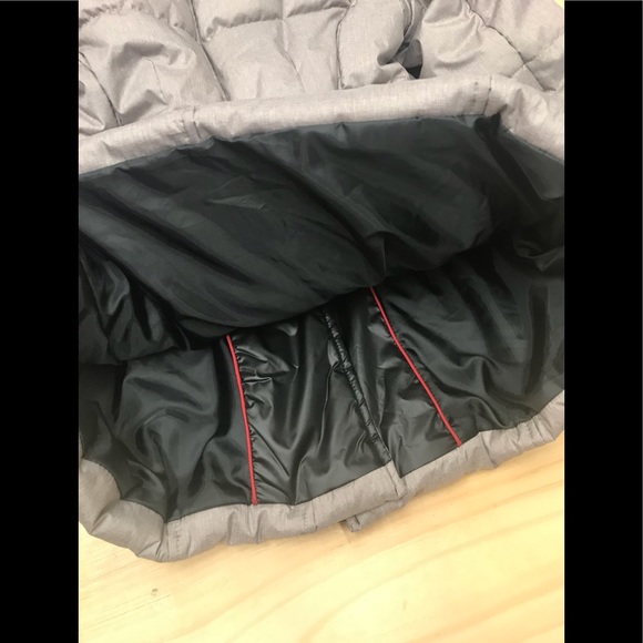 NWT,Laundry Shelli segal puffer fur trim dove grey - Picture 7 of 10